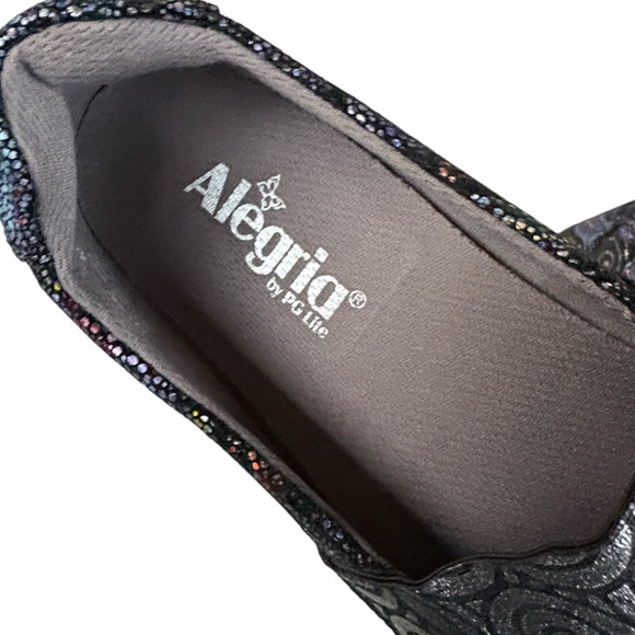 EUC Alegria Leather Glee Slip-On shoes Surreally Pretty Pattern Size 9.5 - 10 - Picture 4 of 10